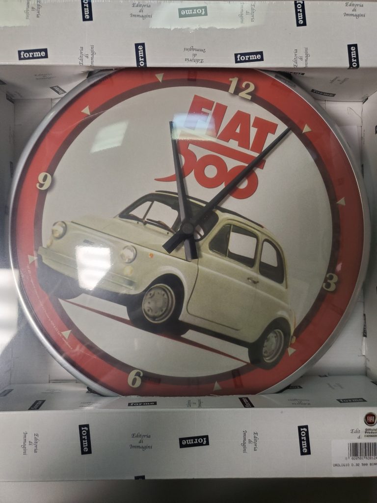 Vintage Fiat 500 Wall Clock 500 TeamDI