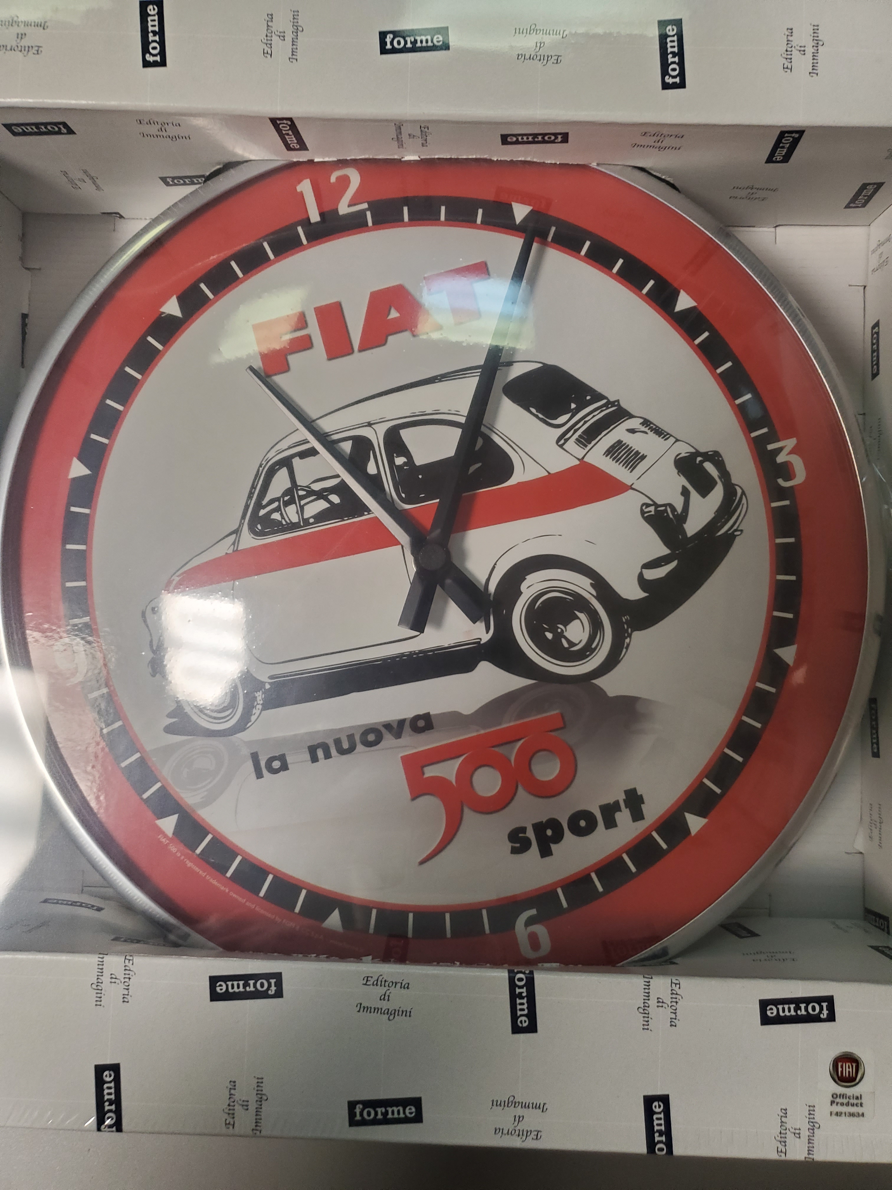 Vintage Fiat 500 Wall Clock 500 Racecar TeamDI